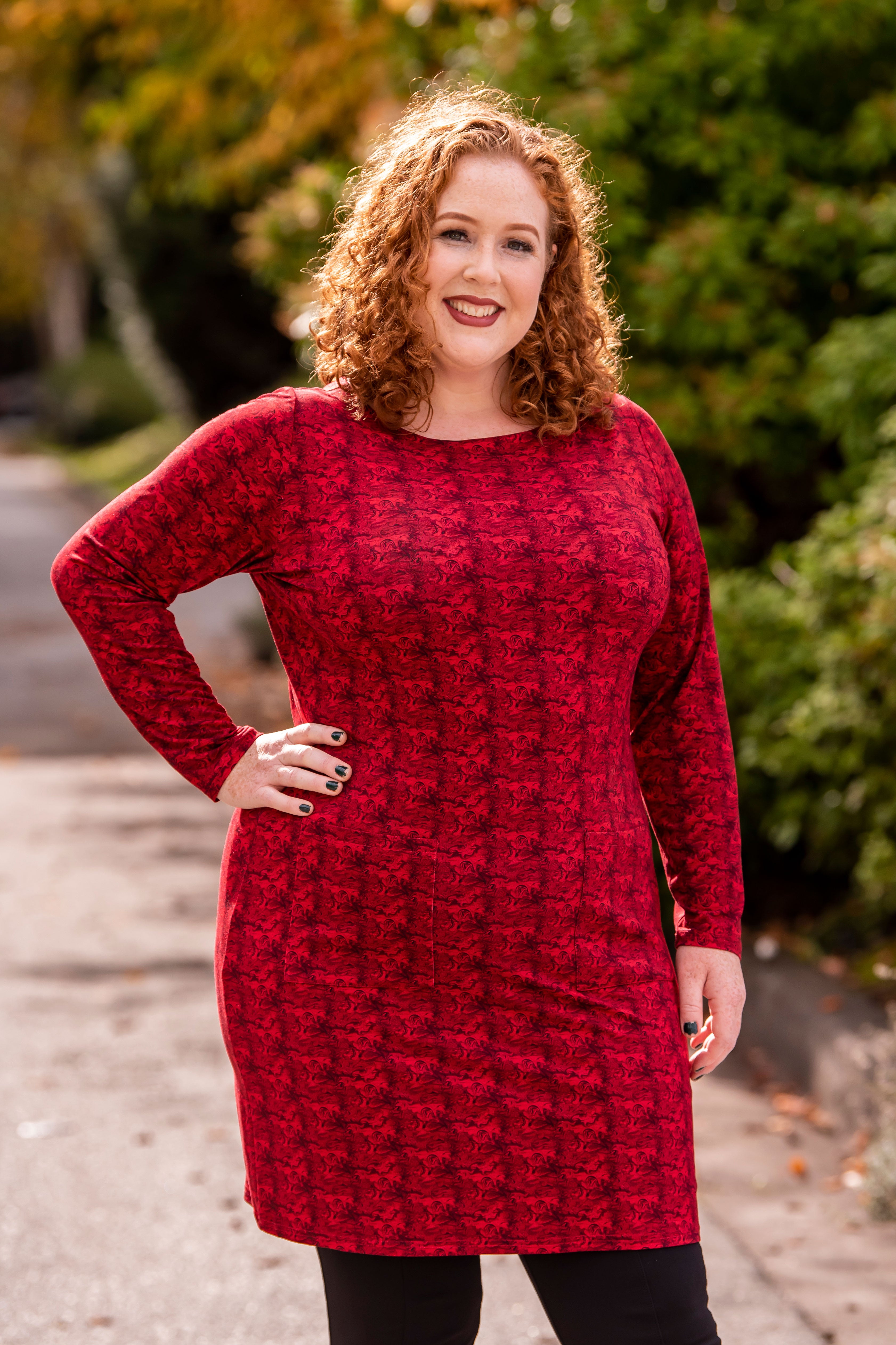 Lola Long Sleeve Dress - Soft Bamboo Fabric for Women | Intro Vision Collection | Perfect for Office Wear, Date Night & Fall Layering