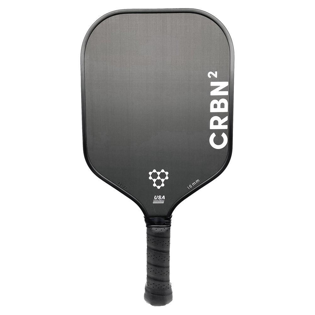 CRBN 2 Pickleball Paddle - 16mm Carbon Fiber Paddle with White Logo - Premium Pickleball Racket for Outdoor & Indoor Play - Perfect for Tournaments, Practice & Recreational Games