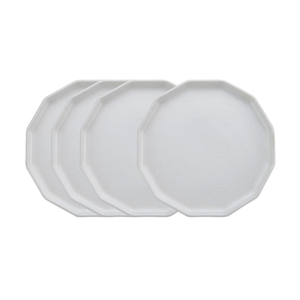 Luxor White Salad Plates Set of 4 - Elegant Dinnerware for Home, Restaurant & Party Use - Perfect for Salads, Appetizers & Desserts