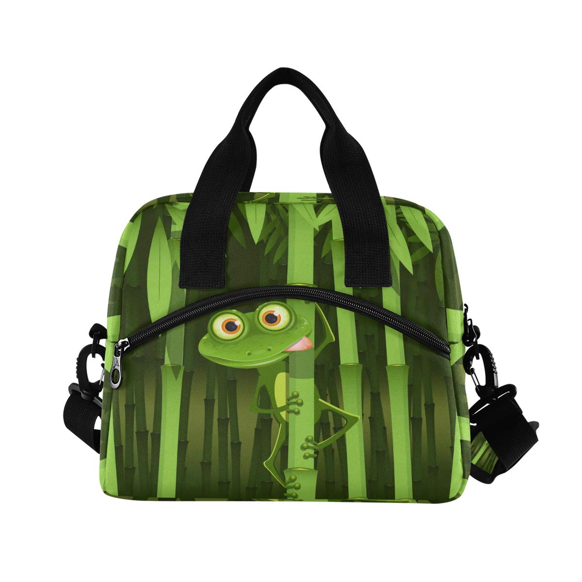 SUABO Insulated Lunch Bag for Women, Boys & Girls - Cute Frog Design Lunch Tote Box with Thermal Insulation - Perfect for School, Office, Picnics & Outdoor Activities