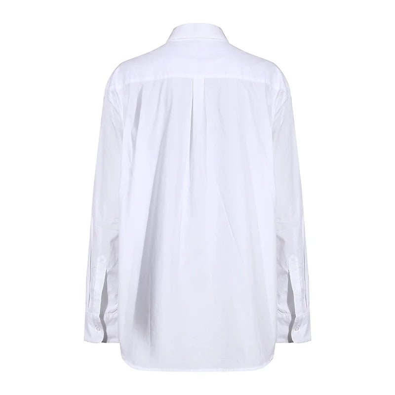 Asymmetrical Patchwork Ruffle Blouse for Women - Lapel Long Sleeve Pleated Casual Shirt - Fall Fashion Trendy Top for Office, Date Night & Everyday Wear