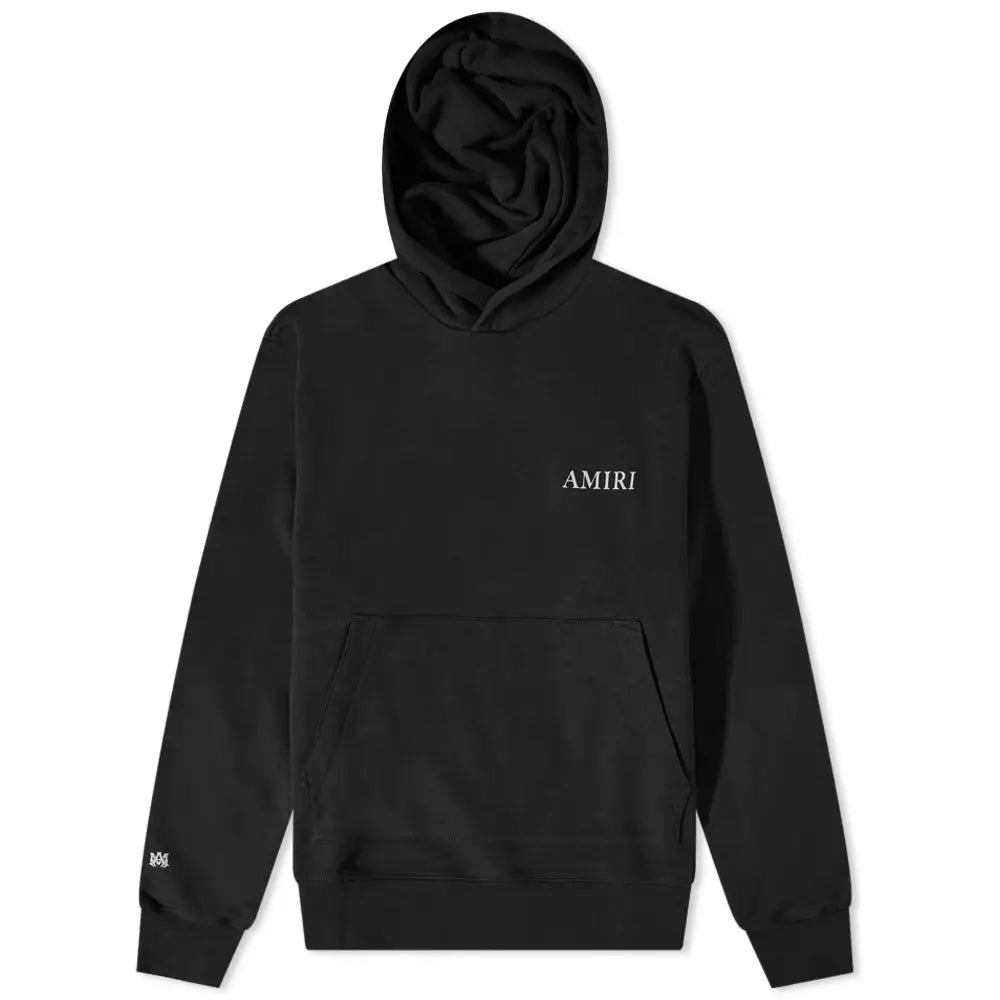 Amiri Black Logo Hoodie for Men - Premium Cotton Streetwear Pullover | Perfect for Casual Outfits, Street Style & Urban Fashion