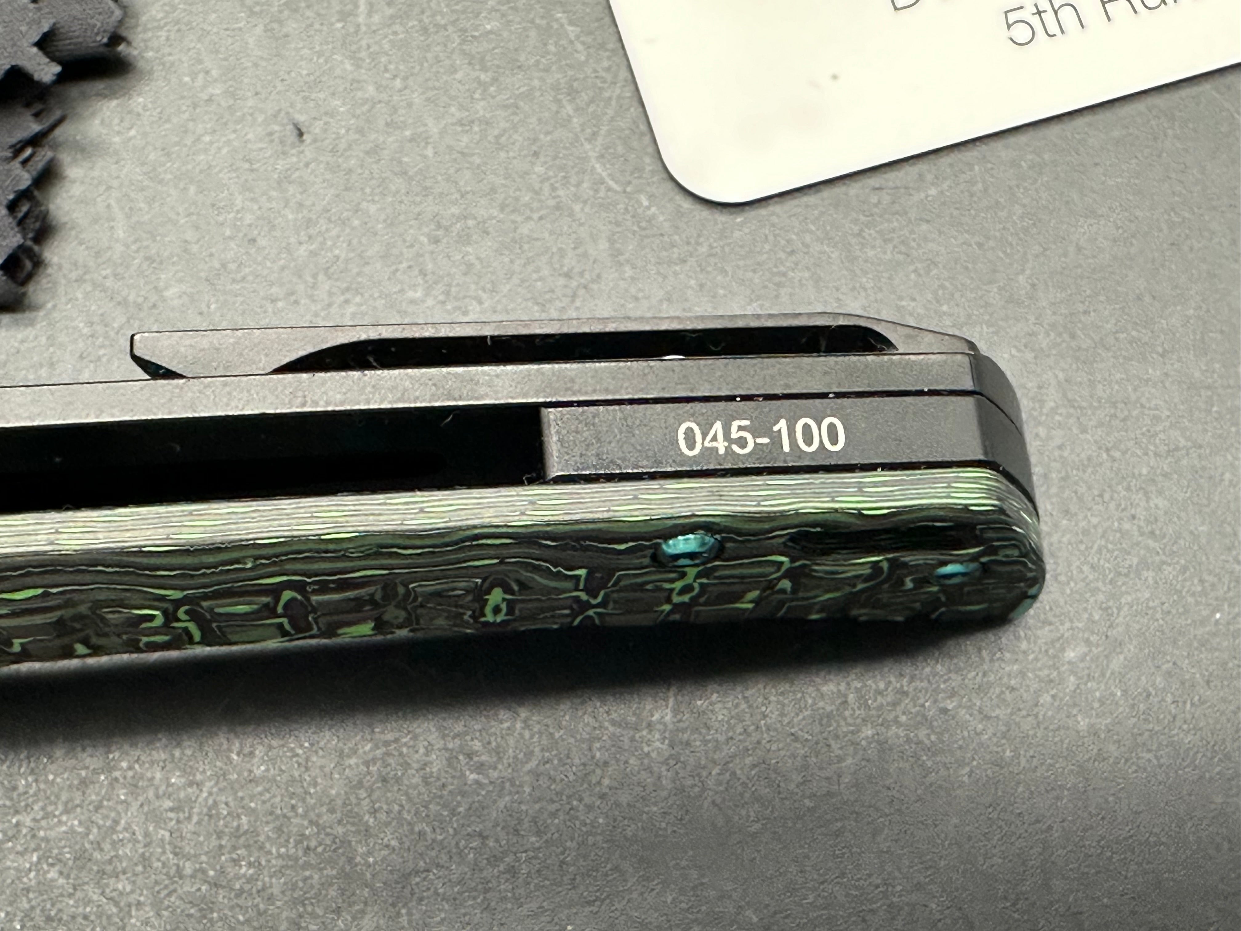 EMP EDC Nymble 3.1 Pocket Knife - Elmax Blade with Titanium Frag Handle & Green Camo Carbon Fiber | Everyday Carry, Outdoor Survival, Camping, Hunting Gear