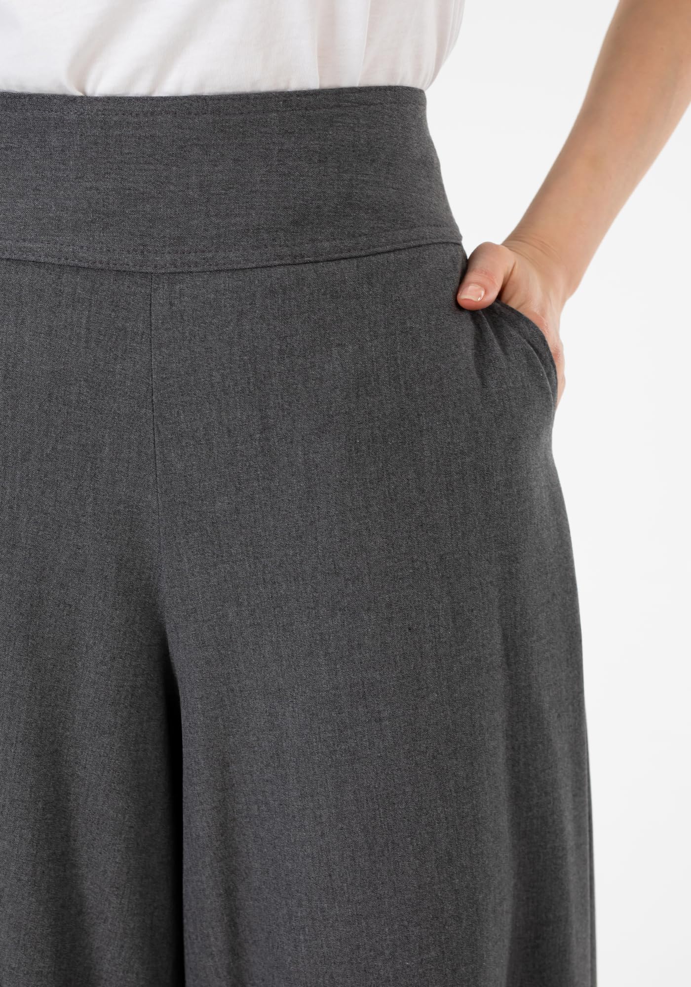 **G-Line Women's Flowy Wide Leg High Waist Pants - Lightweight, Breathable & Comfortable Trousers for Casual, Business & Travel**