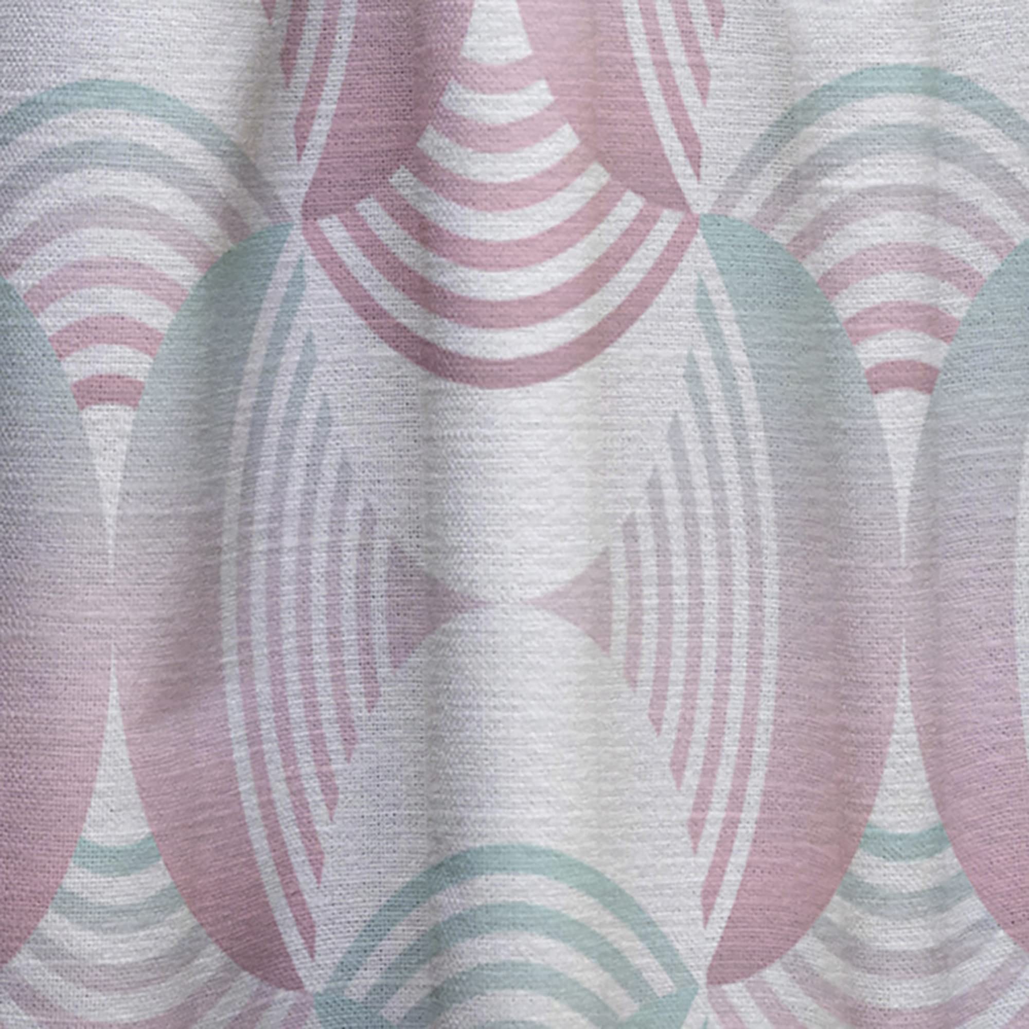 DesignQ Retro Geometric Abstract Pattern Thermal Insulated Curtains - Single Panel 52x95 Inches - Blackout Drapes for Bedroom & Living Room - Perfect for Home Decor & Sun Protection