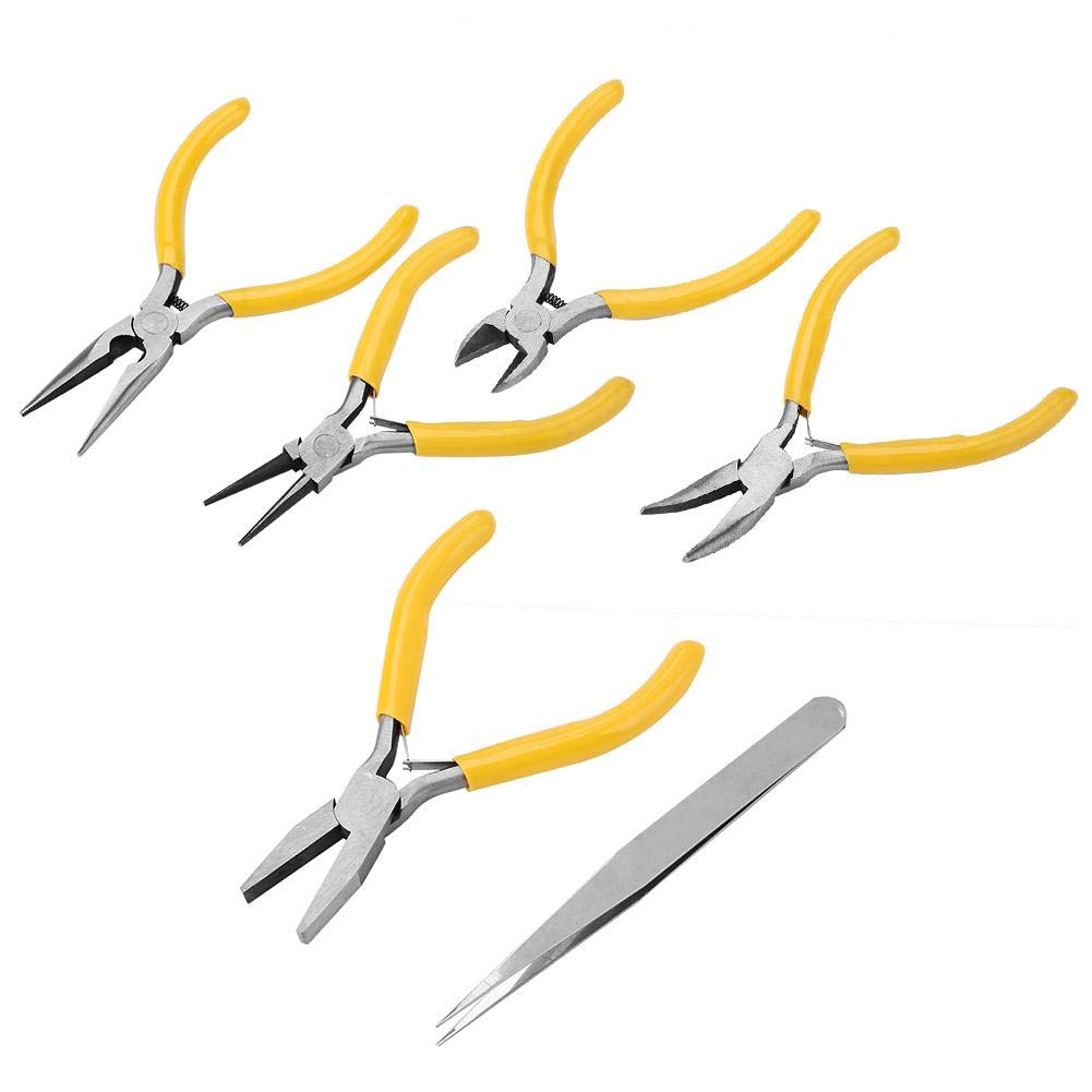 Professional 5-Piece Jewelry Pliers Set - Round Nose, Bent Nose, Needle Nose & Flat Nose Pliers for Jewelry Making, Beading & Repair | Perfect for DIY Crafts, Wire Wrapping & Jewelry Design Projects