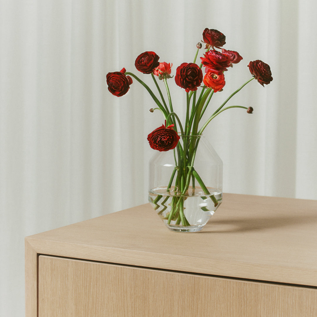 Sofie Osterby Hydro Vase by Fredericia - Modern Scandinavian Glass Vase for Home Decor, Wedding Centerpieces & Floral Arrangements