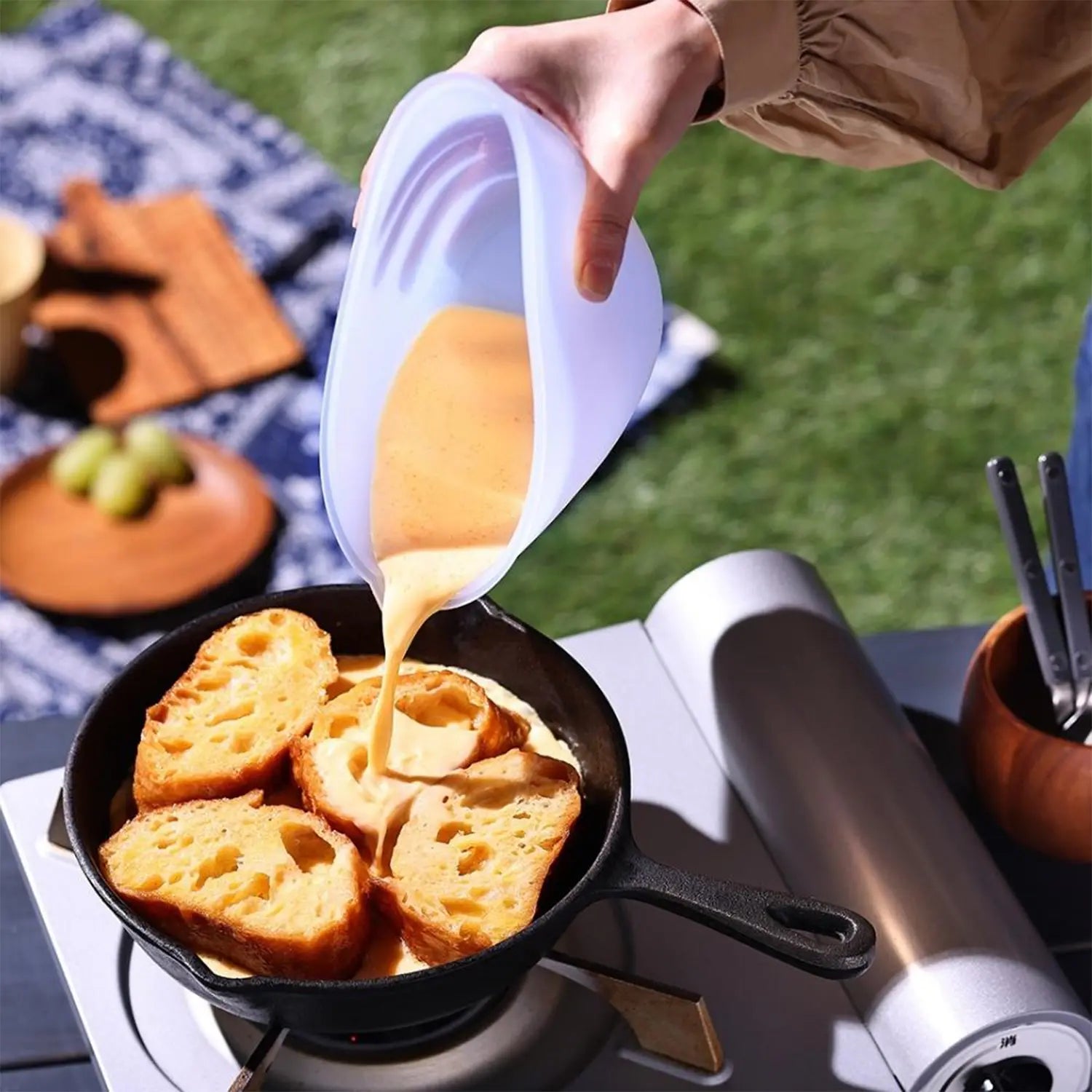 D&S 3-Piece Silicone Bowl Set - Non-Slip, Heat-Resistant, Collapsible for Baking, Mixing & Food Storage - Perfect for Kitchen, Camping & Meal Prep