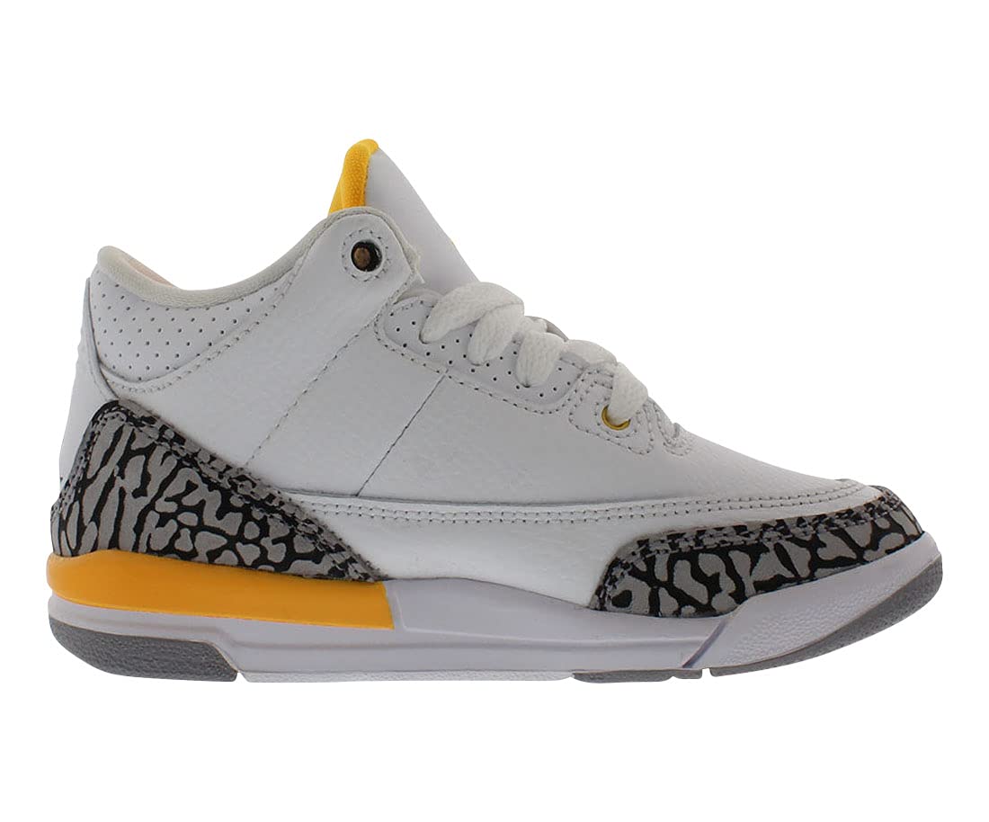 Nike Air Jordan 3 Retro Laser Orange Kids' Basketball Shoes (PS) 441141-108 - Perfect for School, Sports & Casual Wear