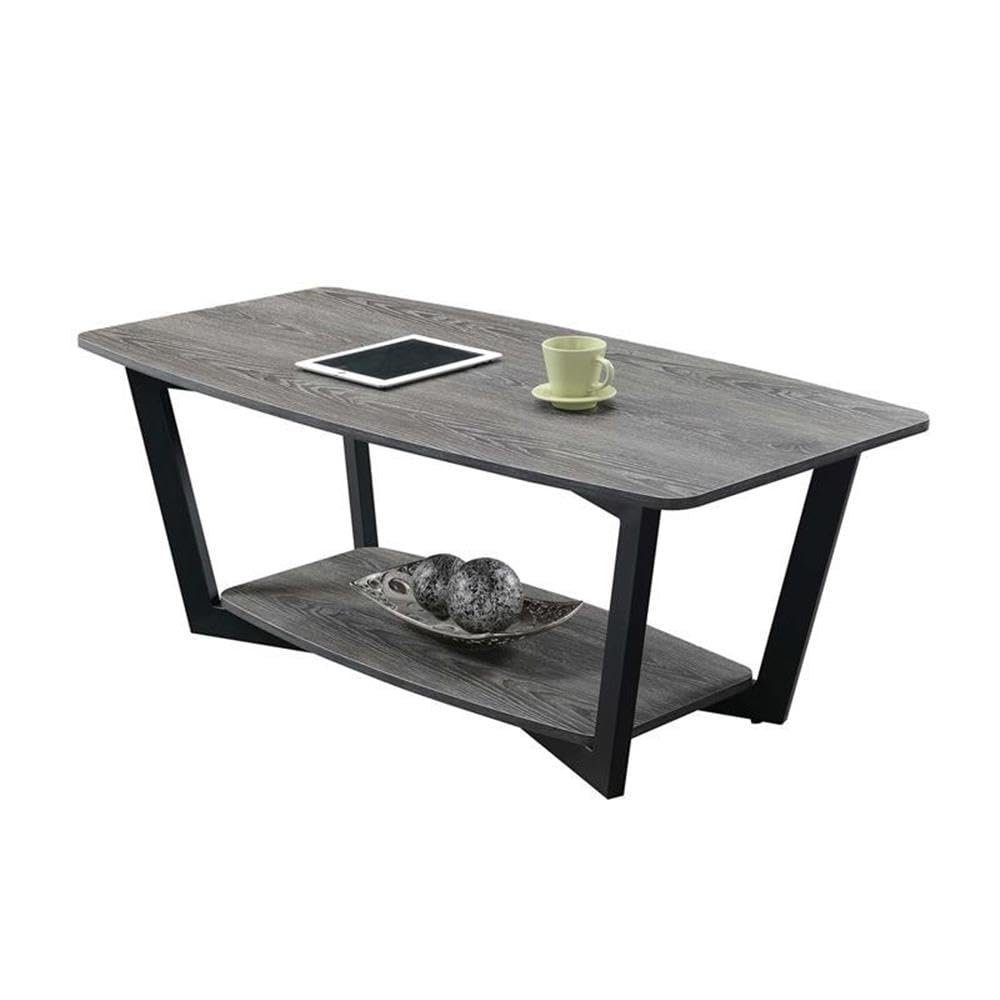 Pemberly Row Coffee Table - Driftwood Gray Wood Finish - Modern Living Room Furniture for Small Spaces & Home Decor