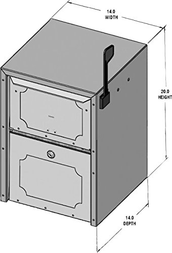 dVault® Weekend Away Vault DVJR0060 Locking Post/Column Mount Mailbox in Copper Vein - Secure Mailbox for Homes, Apartments & Offices | Weatherproof & Anti-Theft Design for Outdoor Use