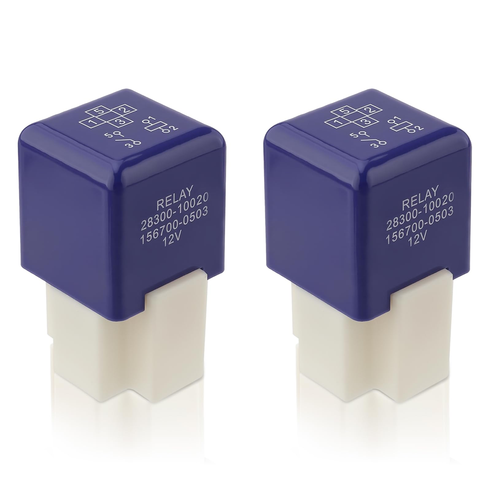 2Pcs 12V 4 Pin Relay Starter Relay 28300-10020 Compatible with Toyota Camry Corolla Highlander 4Runner Echo Scion xA xB RAV4 & Lexus GS300 ES330 LS400 RX300 (156700-0503) - Perfect for Automotive Electrical System Repairs and Upgrades