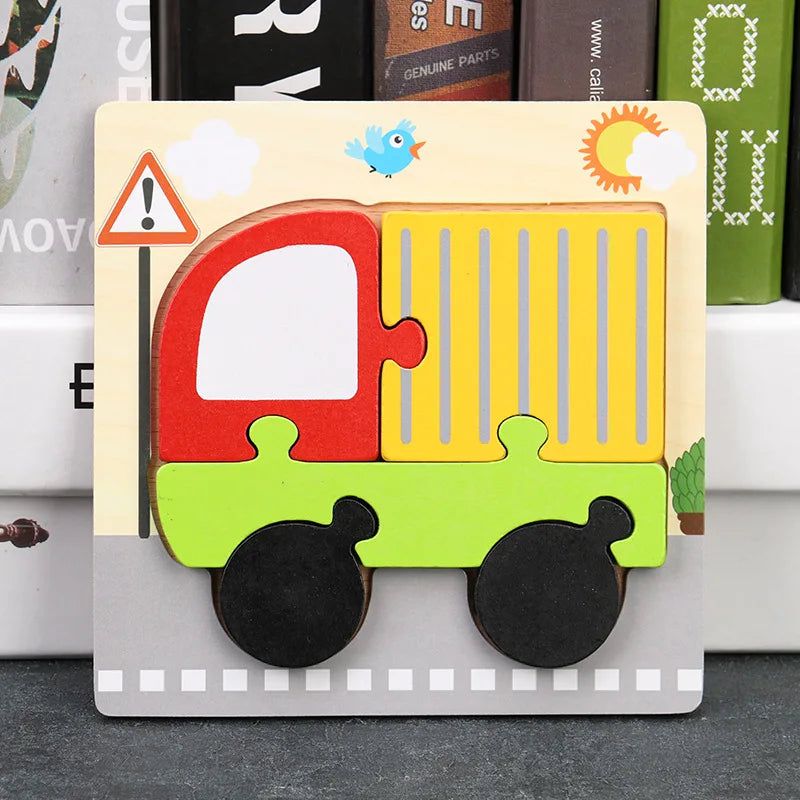 3D Wooden Animal Puzzles for Toddlers - Educational Learning Toys for Kids - Perfect for Early Childhood Development & Montessori Playtime