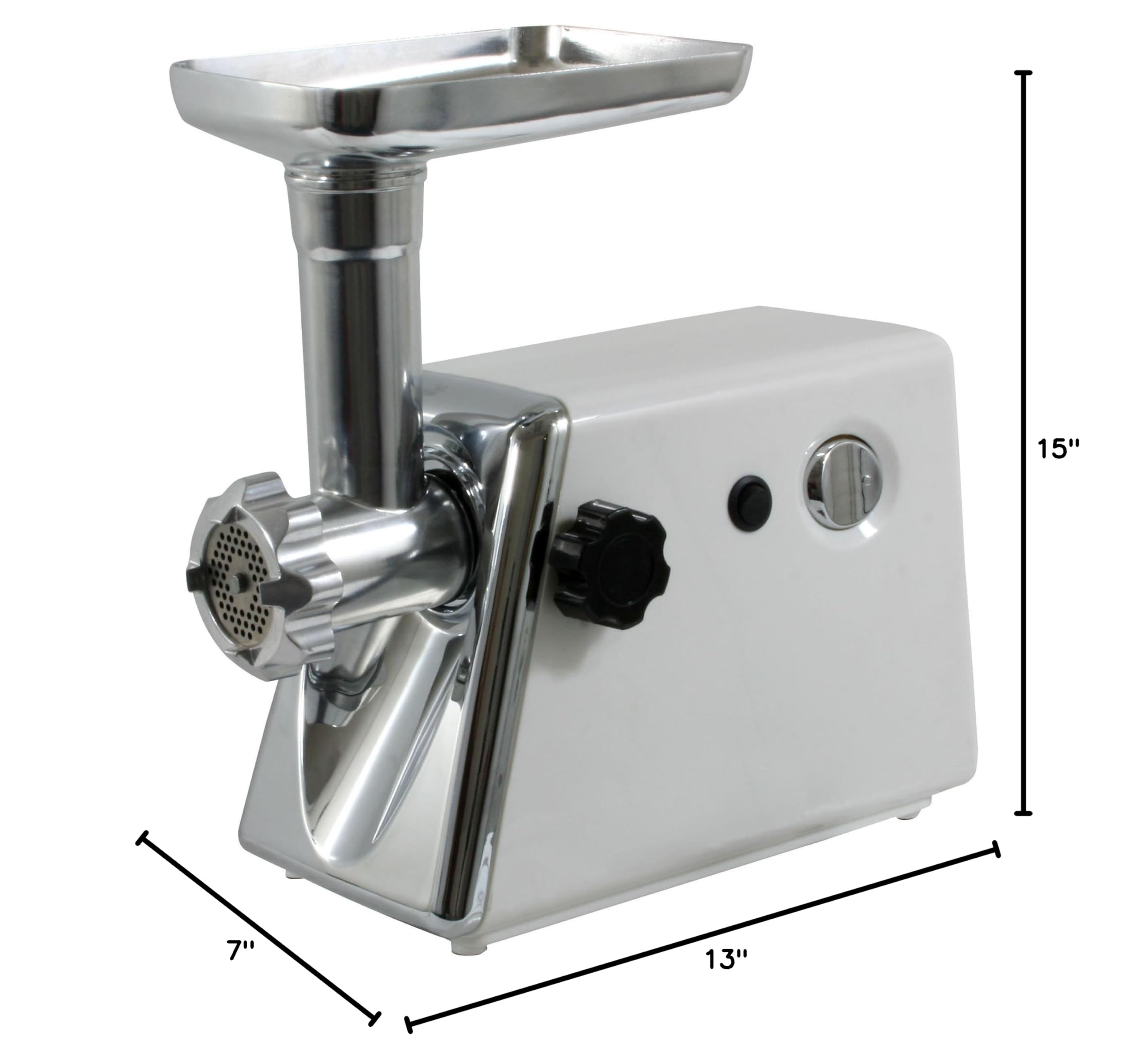 Sportsman MEG300 3/4HP 350W Electric Meat Grinder - Heavy Duty Kitchen Appliance with 3 Stainless Steel Cutting Plates (Fine, Medium, Coarse) for Home Butchering, Sausage Making & Food Prep - Perfect for Grinding Beef, Pork, Chicken & Making Homemade Burgers, Pet Food & Jerky