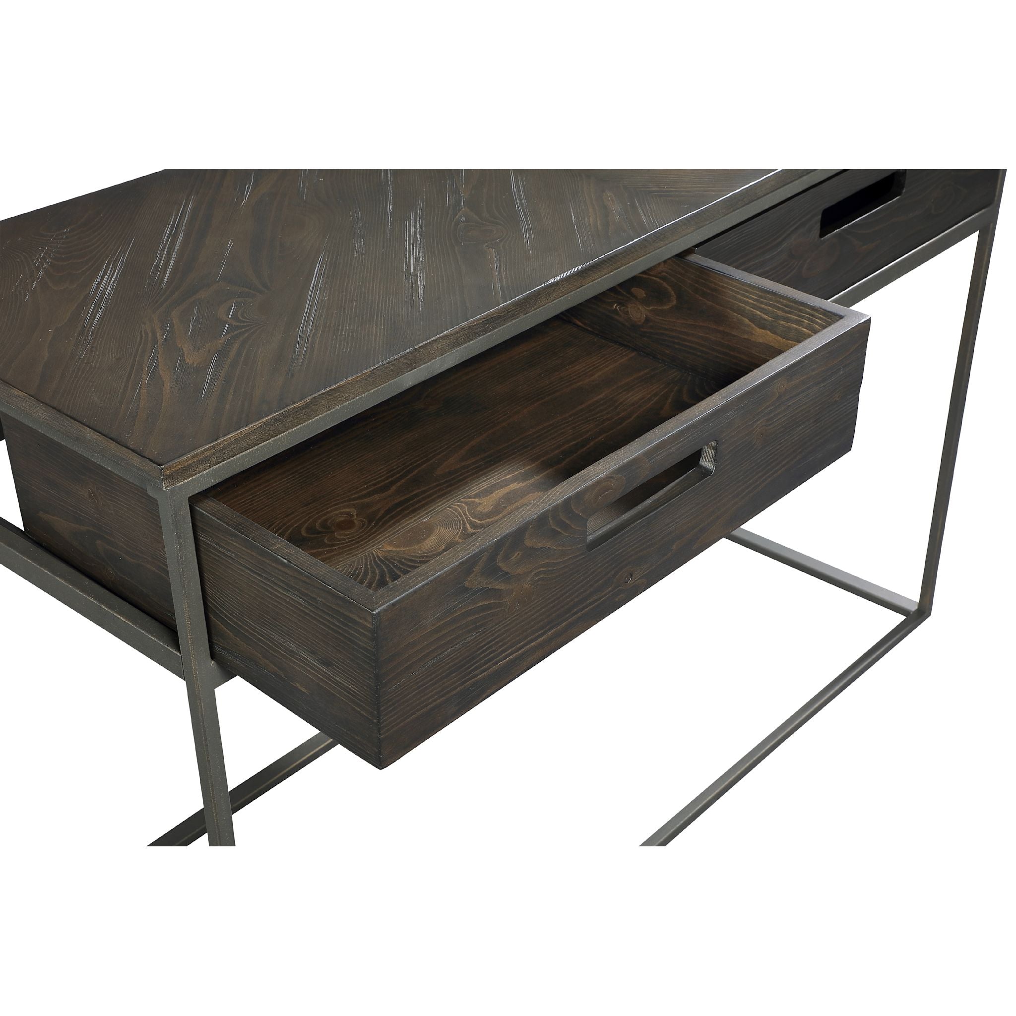 Bradley Console Table - Double Fudge Brown Entryway Sofa Table for Hallway, Living Room & Dining Room Decor