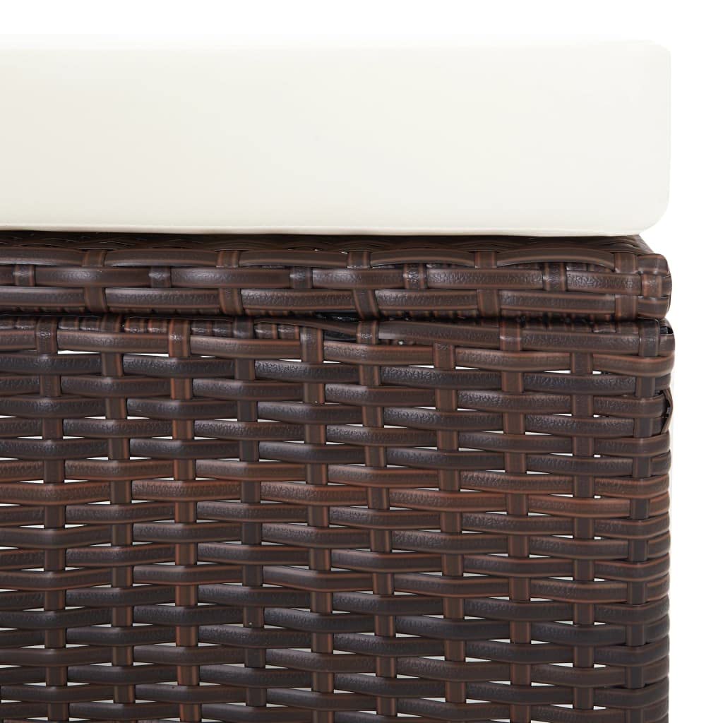 FAMIROSA Brown Poly Rattan Reclining Patio Chair with Cushions - 29 lbs - Outdoor Lounge Chair for Poolside, Garden, Deck & Backyard Relaxation