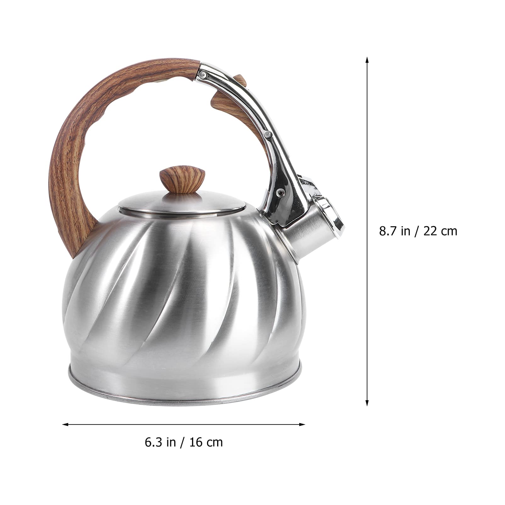 1pc Whistling Tea Kettle - Stainless Steel Stovetop Whistling Teapot with Loud Buzzing Alert, Practical Water Boiling Pot for Kitchen, Perfect for Making Tea, Coffee or Hot Water for Camping & Home Use