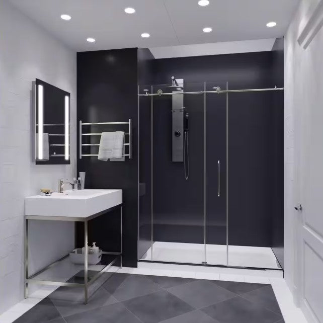 Anzzi SD AZ13 02BN T Madam Frameless Sliding Shower Door - 60