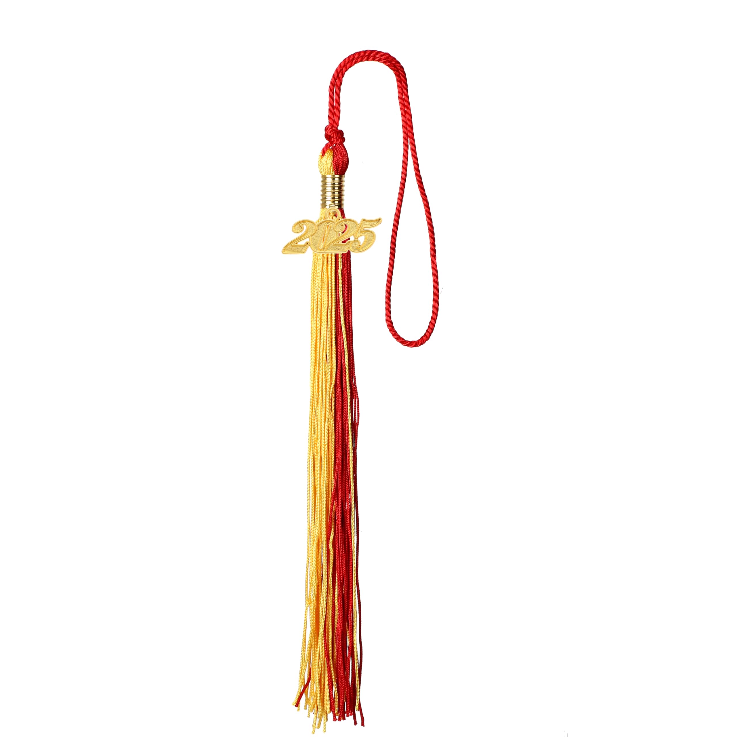 2024 Graduation Tassel with Year Charm - Single & Multi-Color Options (Red, Gold) - Perfect for High School & College Graduation Ceremonies, Cap Decorations & Photo Props