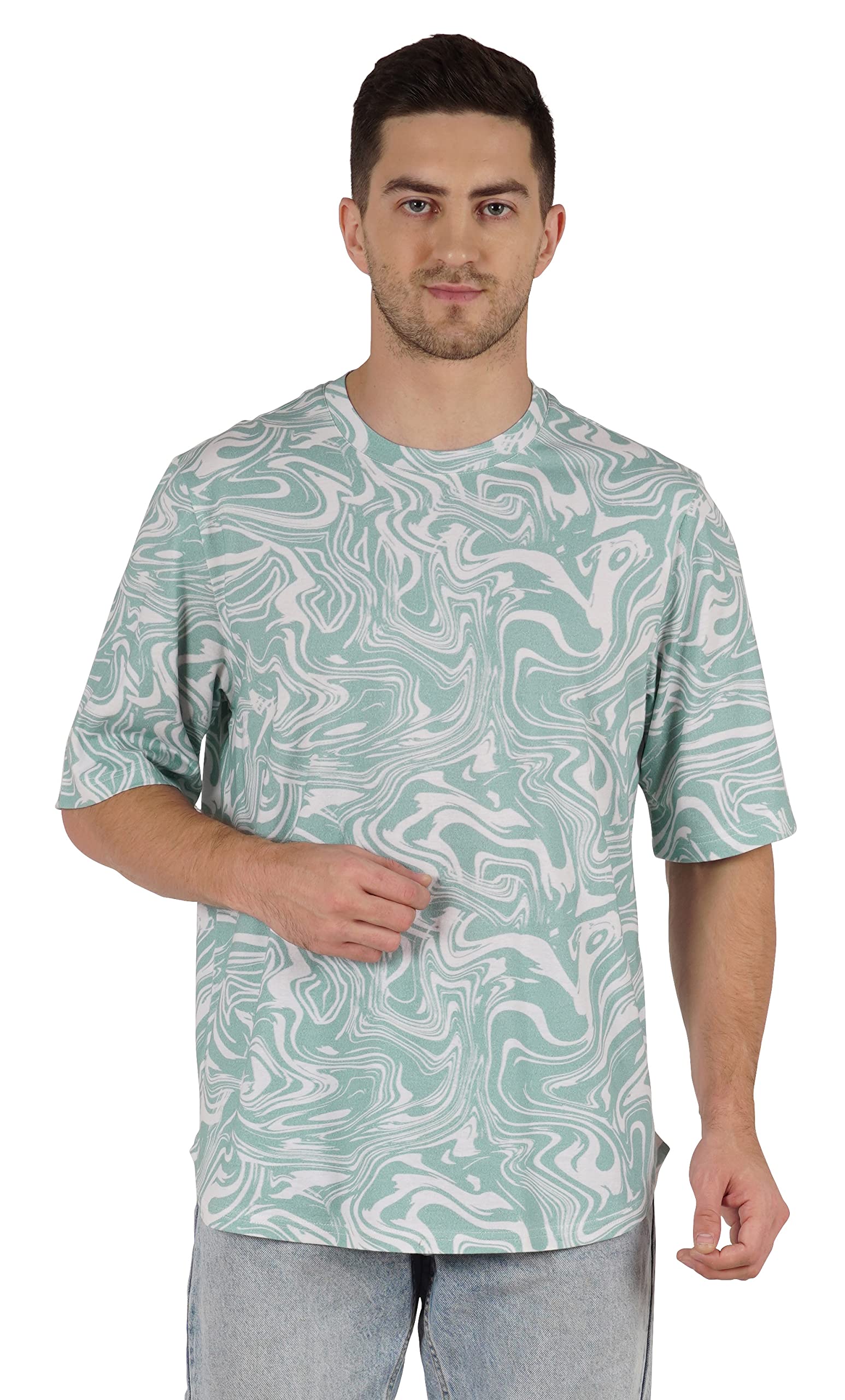 Inkmeso Men's Half Sleeve Loose Fit Printed Casual T-Shirt - Breathable Cotton Tee for Beach, Holiday & Summer Outfits | Trendy Streetwear & Vacation Wear