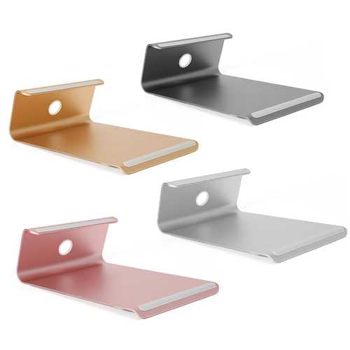 Premium Aluminum Alloy Laptop Stand for 11-17 Inch Notebooks & Tablets - Adjustable Ergonomic Cooling Riser for Home, Office & Travel Use