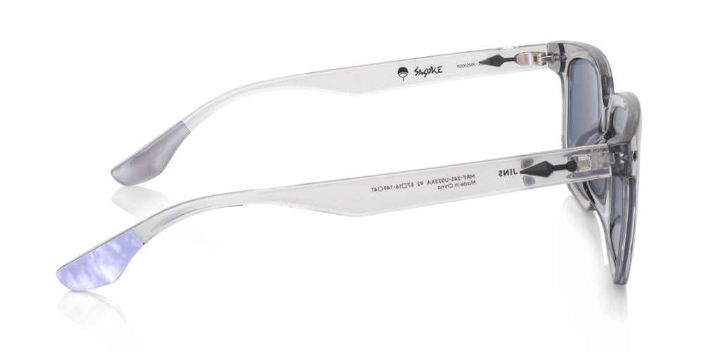 JINS x NARUTO SASUKE SG Model Gray Anime Glasses - Stylish Naruto Eyewear for Cosplay, Anime Fans & Daily Wear