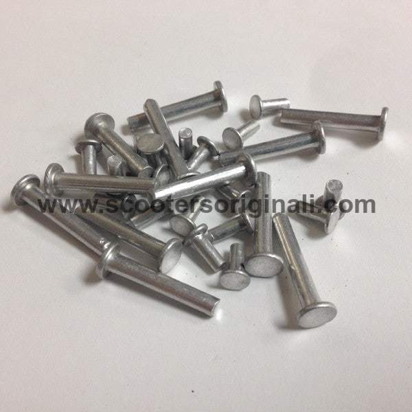 Vespa Endcap Rivet Set - Durable Aluminum Replacement Parts for Scooter & Motorcycle Accessories - Perfect for Vespa Restoration & Custom Builds