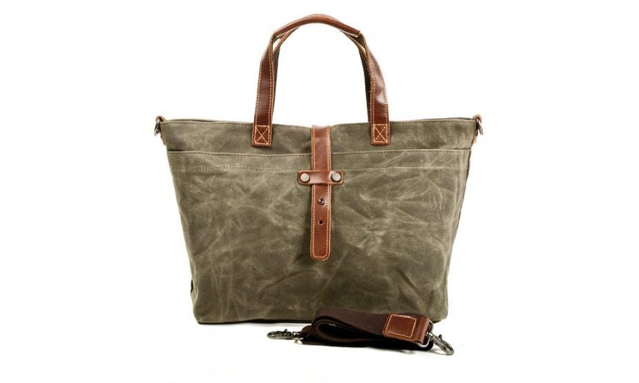 Premium Canvas & Leather Tote Bag for Women - Stylish Large Shoulder Handbag - Perfect for Work, Travel & Everyday Use