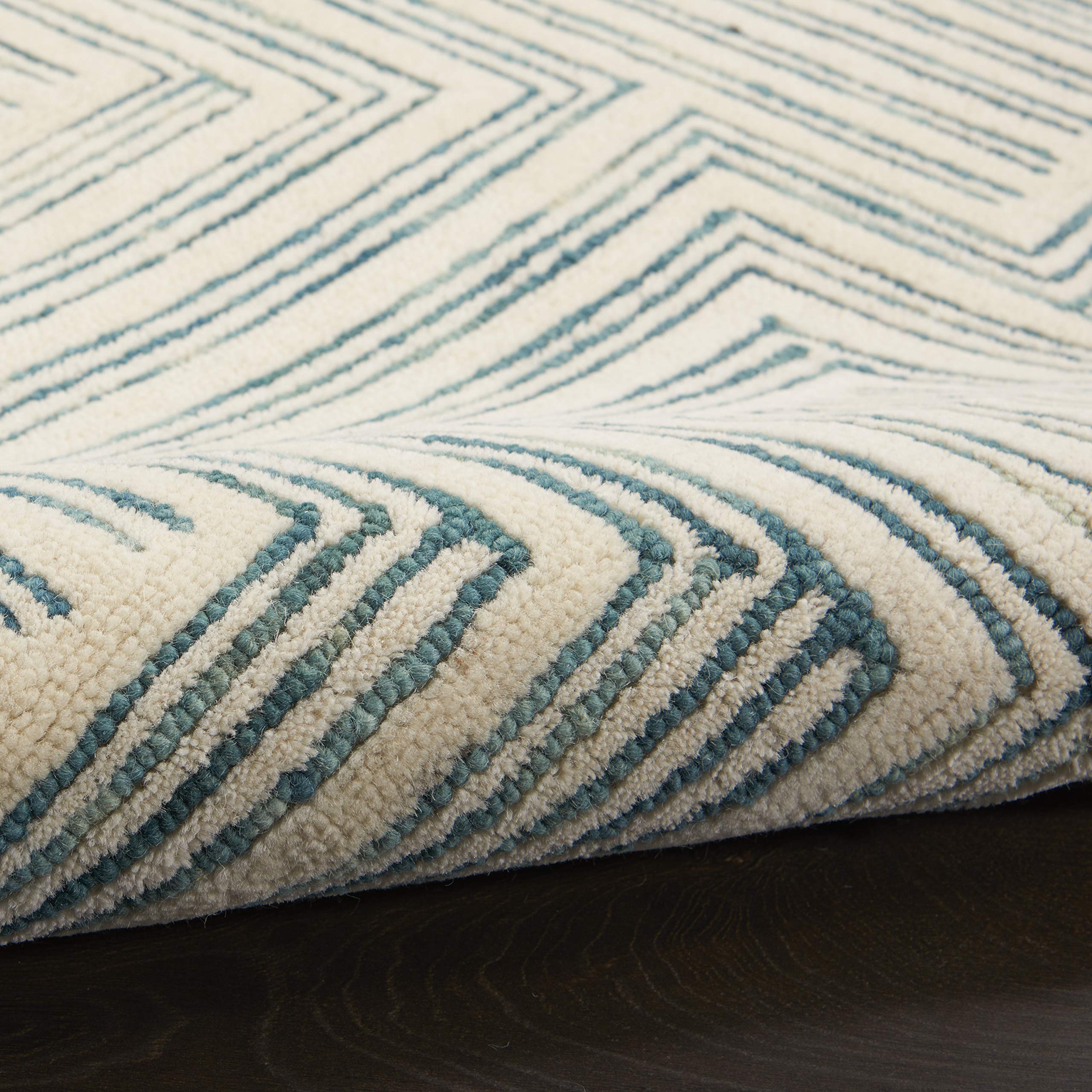 Nourison Linked Bohemian Ivory/Turquoise 2'3