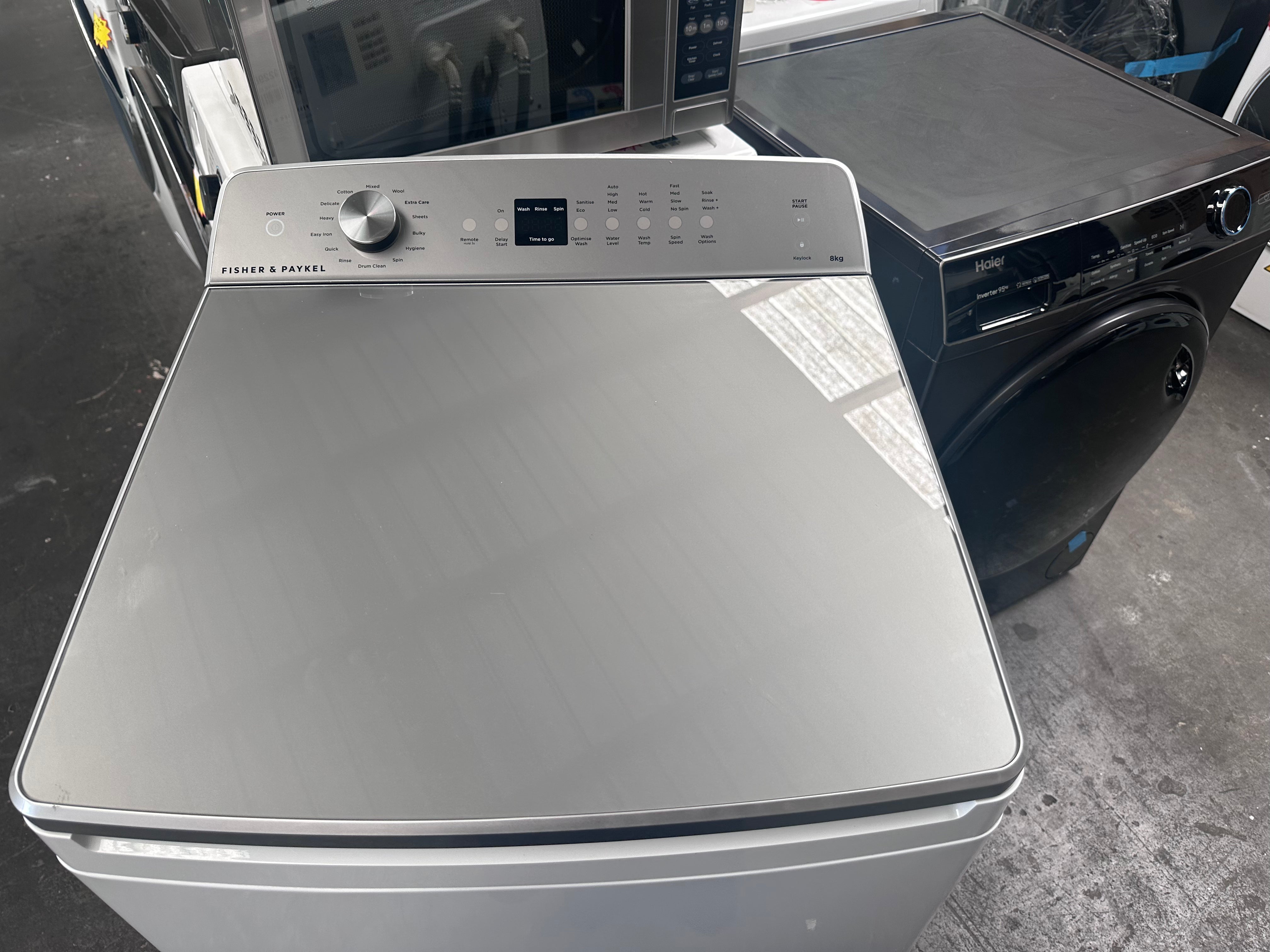Fisher & Paykel Series 5 8kg Top Load Washing Machine with UV Sanitize Function - Factory Refurbished | Energy Efficient Laundry Solution for Homes & Apartments | Perfect for Small Spaces & Eco-Conscious Families