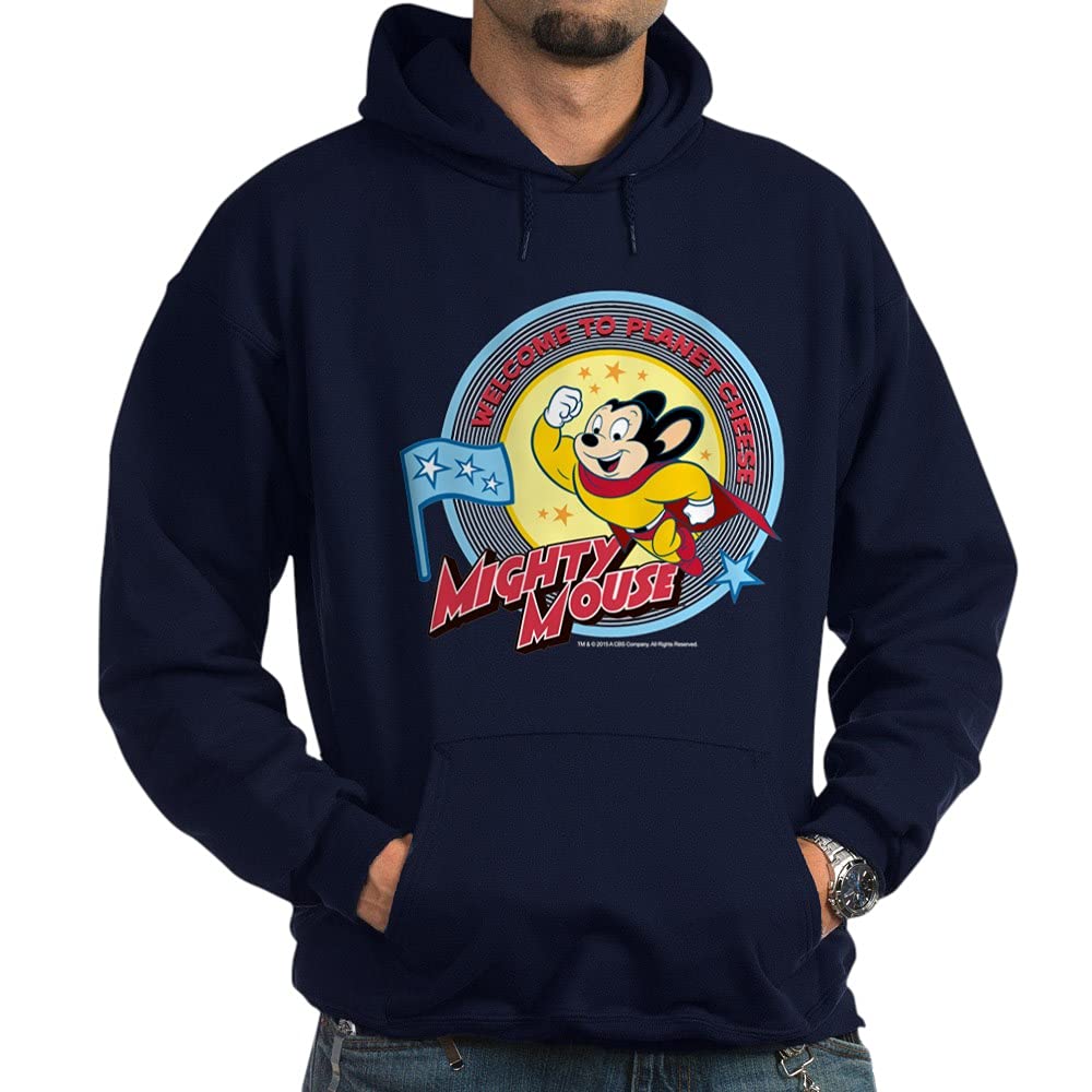 Mighty Mouse Planet Cheese Hoodie Sweatshirt | Cartoon Character Apparel | Cozy Pullover for Fans & Cheese Lovers | Perfect for Casual Wear, Gifts & Themed Parties