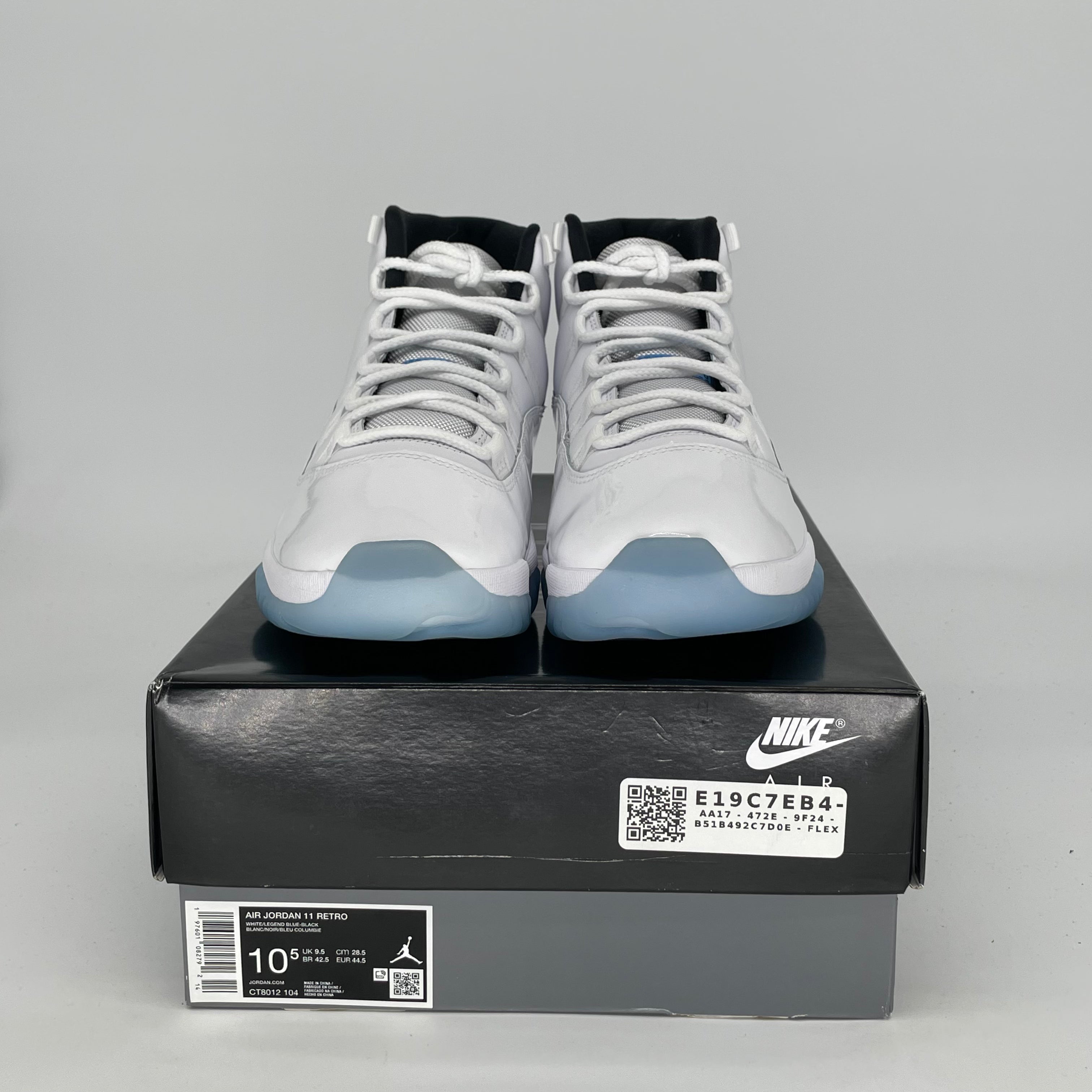 Original Air Jordan 11 Retro 'Legend Blue' Basketball Shoes - Men's Size 10.5 / Women's Size 12 (CT8012-104) - Perfect for Court Performance & Streetwear Fashion