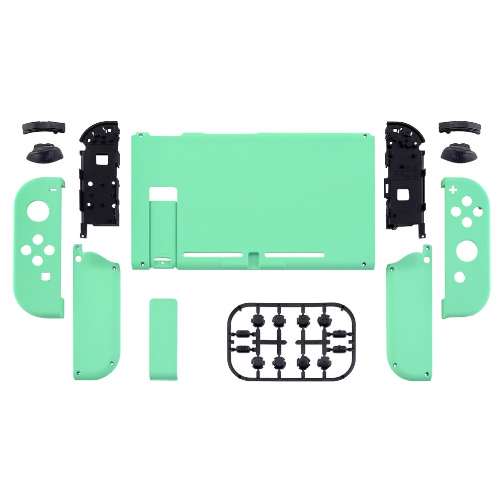 eXtremeRate Mint Green Nintendo Switch Joycon Controller Shell Replacement - Full Set Buttons & Back Plate DIY Kit for NS Switch (Model QP308) - Perfect for Gaming, Customization & Repair