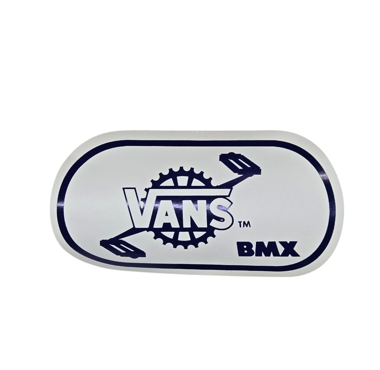 5 Vintage 80s VANS BMX SPROCKET Stickers - Dark Blue Retro Skateboard & Bike Decals - Perfect for Laptops, Helmets & Skateboards