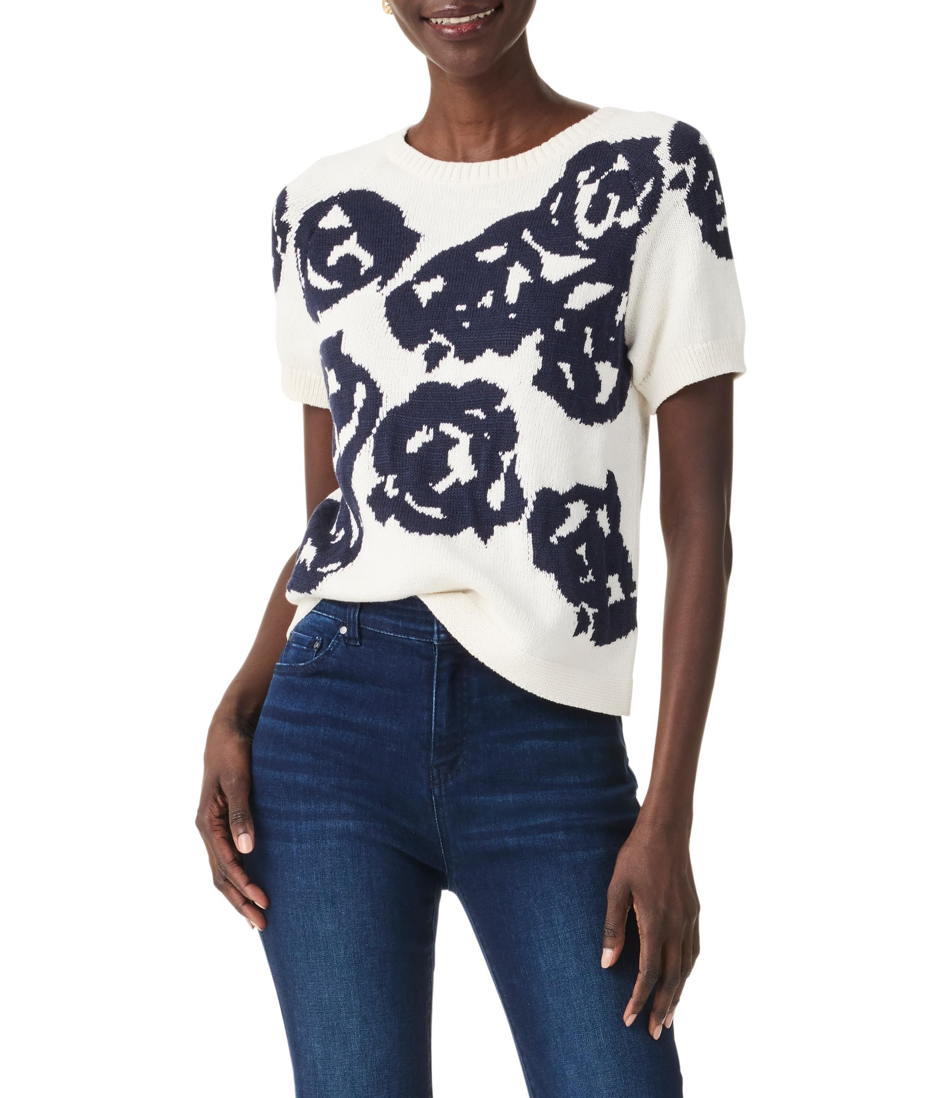 NIC+ZOE Women's Rose Bloom Sweater - Soft Knit Pullover for Fall & Winter | Casual Office Wear & Weekend Outfits