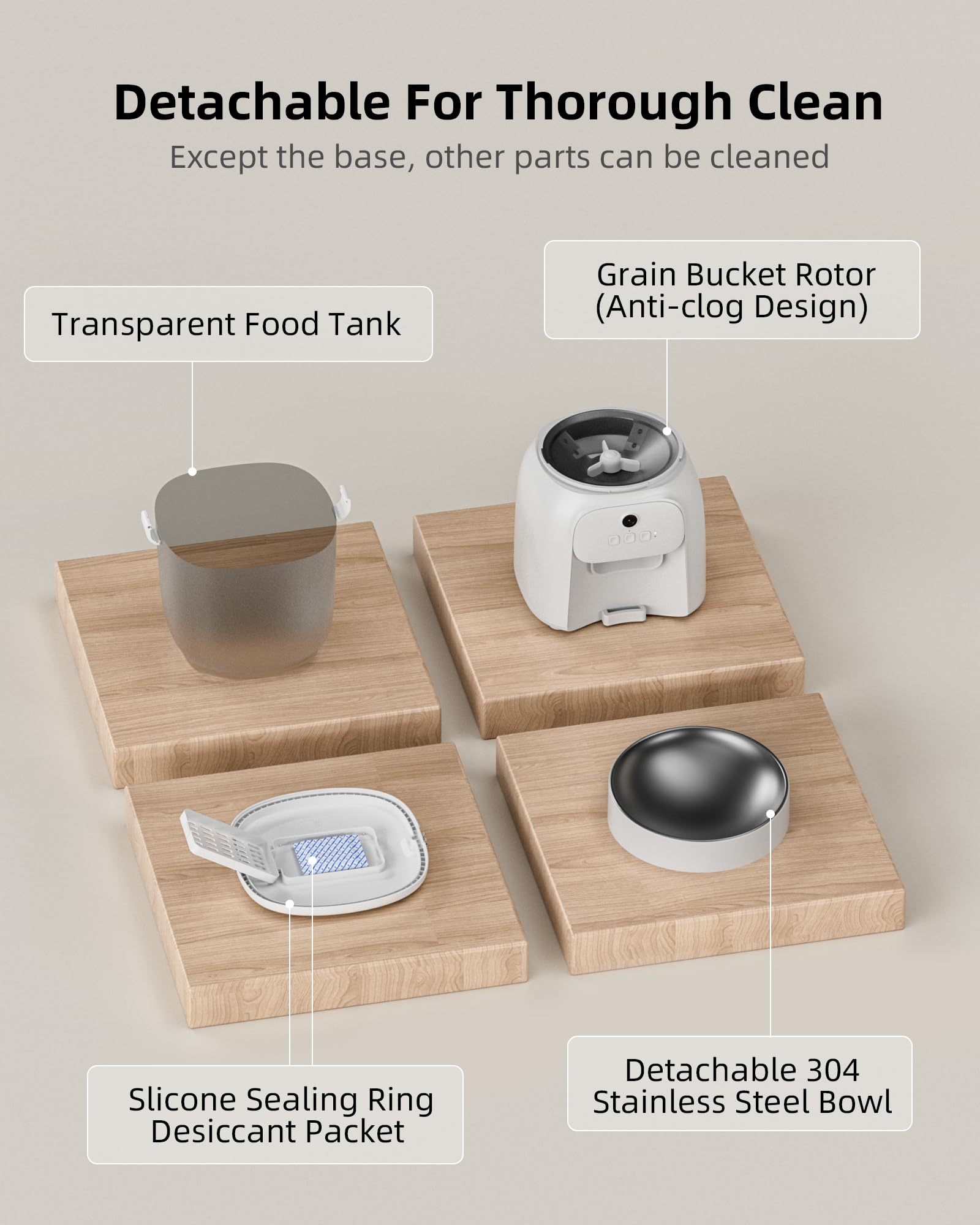 Smart WiFi Automatic Cat Feeder with 1080P HD Camera & 2-Way Audio - Stainless Steel Bowls, App Control for Precise Feeding - Perfect for Busy Pet Owners & Multi-Cat Homes