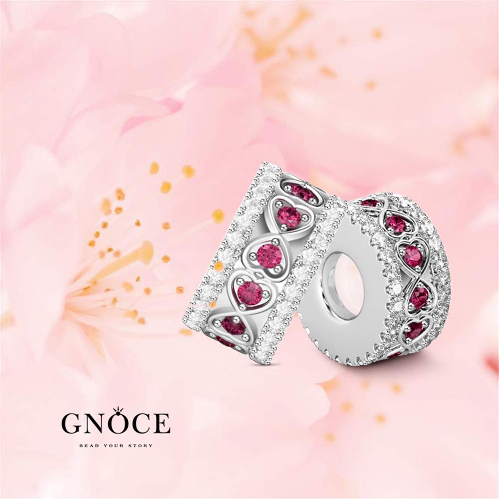 GNOCE 925 Sterling Silver Snake Chain Charm Bracelet for Women - Flower Clusters & Colorful Beads, Adjustable Clasp Bangle | Perfect for Gifts, Parties, and Everyday Wear