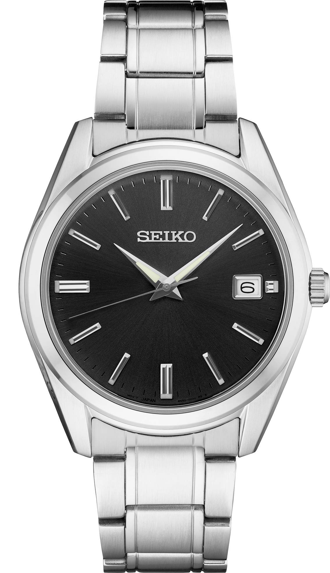 Seiko Essentials Black Watch - Classic Minimalist Design for Men & Women | Perfect for Business, Casual & Everyday Wear