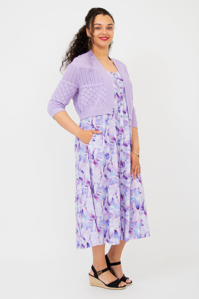 Soft Lavender Cotton Sweater for Women | Cozy & Breathable Aldi Sweater | Perfect for Casual Wear & Layering in Fall & Winter