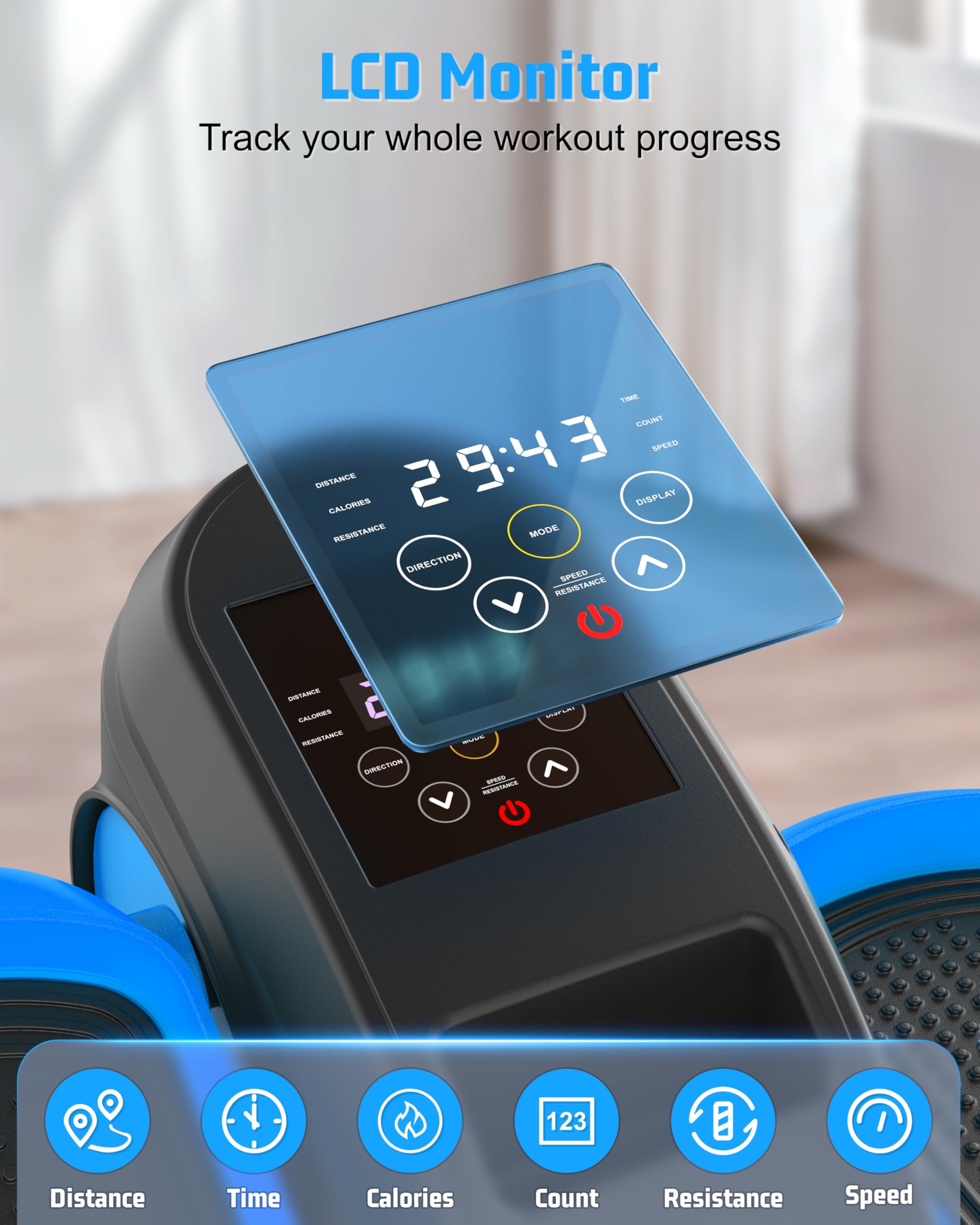 ANCHEER Under Desk Elliptical Machine - Quiet Electric Pedal Exerciser with Remote Control for Seniors | Manual & Auto Modes | Compact Leg Exercise Equipment for Home, Office & Physical Therapy Use