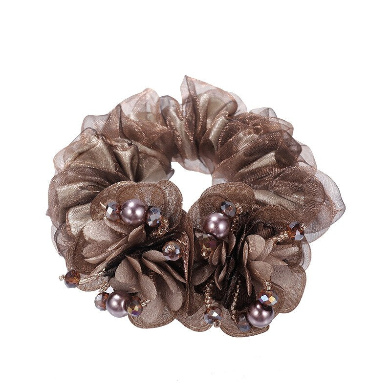 Elegant Women's Crystal Embellished Fabric & Leather Hair Band - Perfect for Weddings, Parties, and Everyday Fashion Accessories