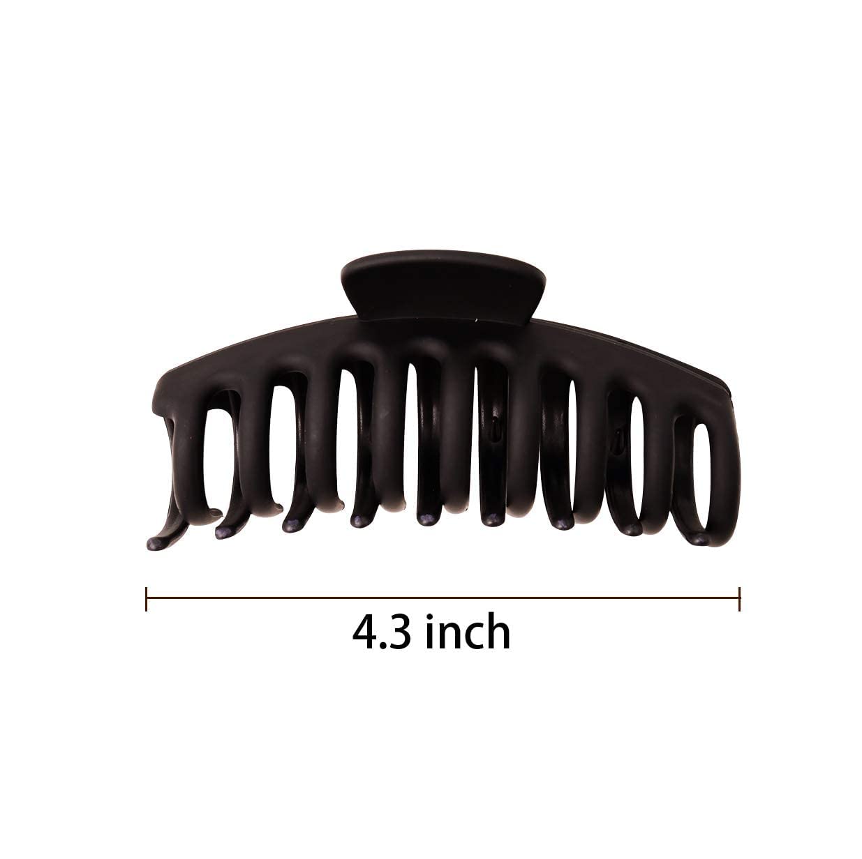 EPARTY Matte Hair Claw Clips for Women - Strong Hold Large Hair Clips for Thick Hair, Fashion Hair Accessories for Girls & Women - Perfect for Work, School, Parties & Everyday Styling (2-Pack)