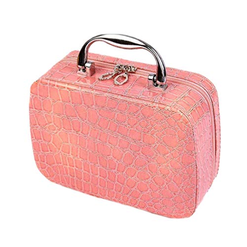 YOZONKY Cosmetic Storage Bag - Waterproof Makeup Organizer for Lipstick, Jewelry & Toiletry with Magnifying Mirror | Portable Travel Cosmetic Case | Perfect for Home, Travel & Salon Use