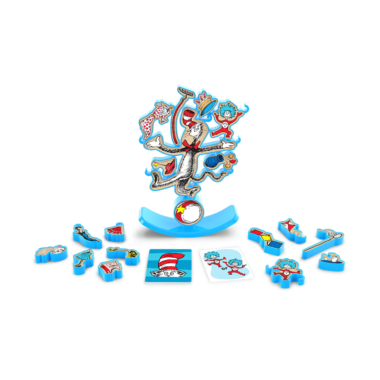 Dr. Seuss The Cat in the Hat Stacking Game - Fun Educational Stacking Toys for Kids | Perfect for Family Game Night & Preschool Learning Activities
