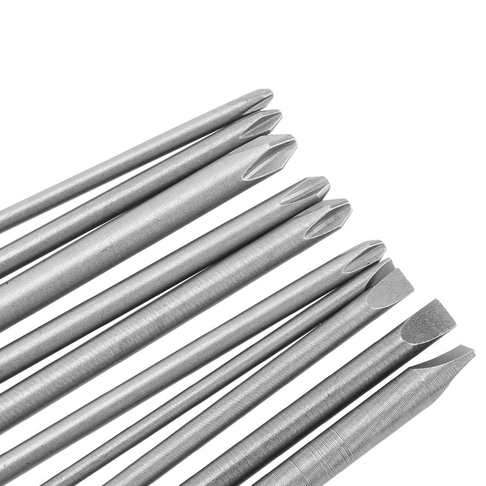 10-Piece Steel Cross Head Drill Bit Set with 1/4-Inch Hex Shank - Compatible with Electric Screwdrivers, Hand Screwdrivers & Power Drills - Perfect for DIY Projects, Home Repairs & Professional Construction Work