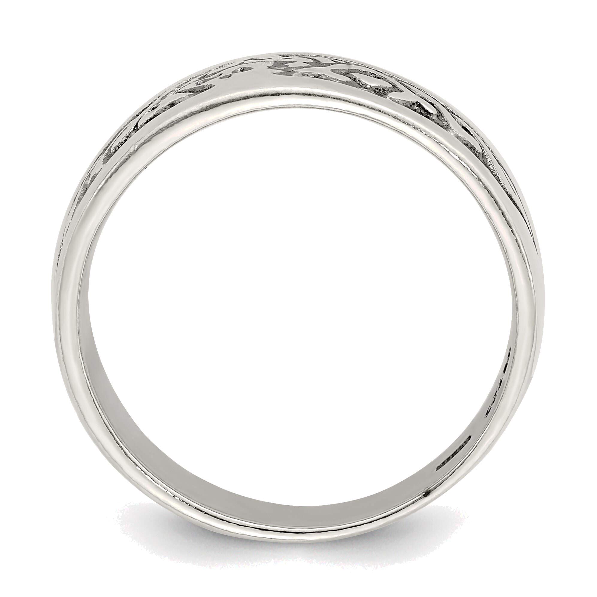 Sterling Silver Antiqued Ring Size 6 - Elegant Jewelry for Everyday Wear