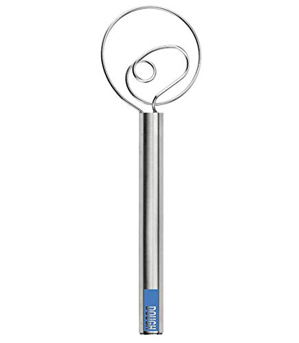 Tovolo 12-Inch Stainless Steel Dough Whisk - Professional Baking Tool for Bread, Pastry & Pizza Dough - Perfect for Home Bakers & Commercial Kitchens