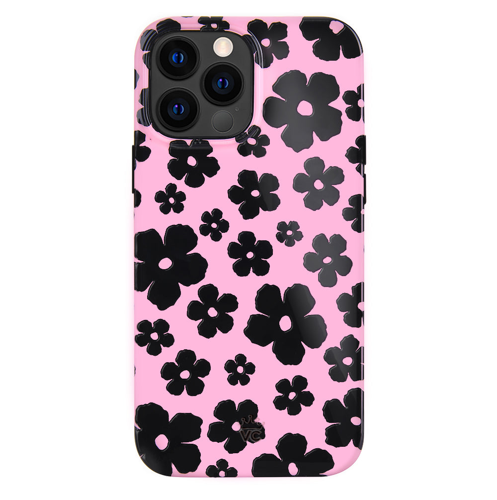 Pink Le Fleur iPhone Case - Cute Floral Design Protective Cover for iPhone 12/13/14/15 Pro Max - Perfect Gift for Women & Girls, Stylish & Durable for Daily Use & Travel