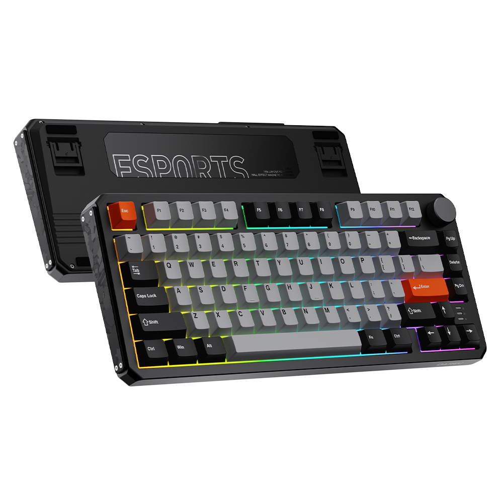 DAREU A75 HE Wired Mechanical Gaming Keyboard - Aluminum Frame, Magnetic Switches, RGB Backlit for PC & Mac Gamers - Perfect for Esports, Streaming & Office Work