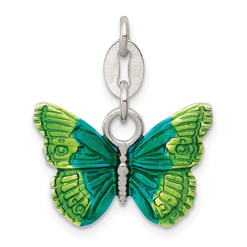 925 Sterling Silver Enamel Butterfly Charm Pendant - Elegant Jewelry for Necklaces, Bracelets & DIY Crafts | Perfect Gift for Women, Birthday, Anniversary & Special Occasions